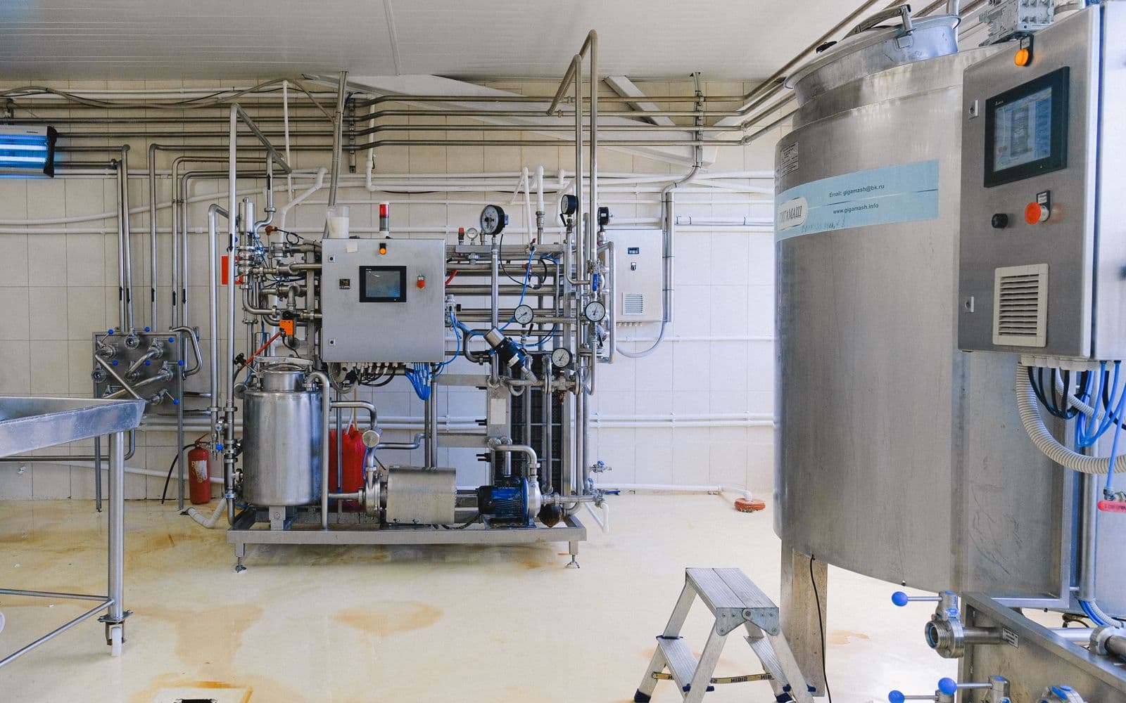 Industrial machinery and production equipment inside a factory